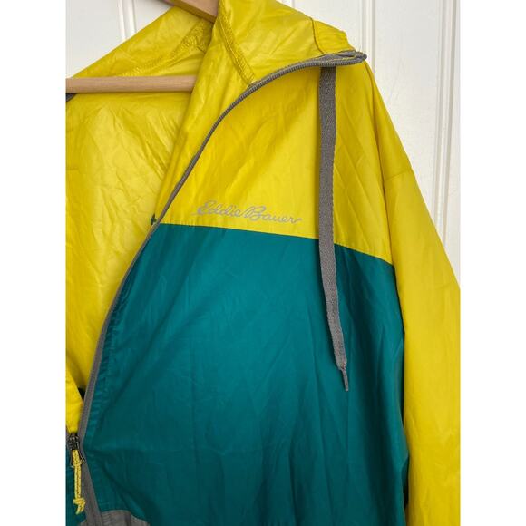 Eddie Bauer Windbreaker L Soft Shell Lightweight Pullover Hooded Jacket Gorpcore - Picture 2 of 5